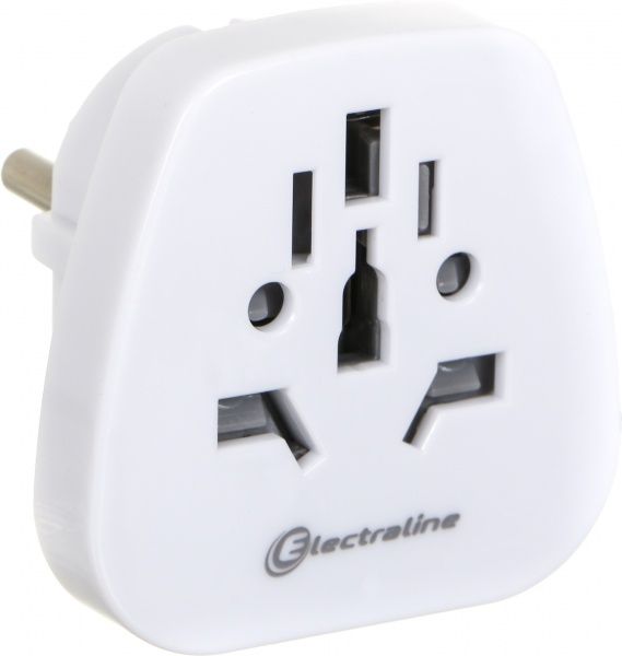 Переходник Electraline без заземления белый 70034 