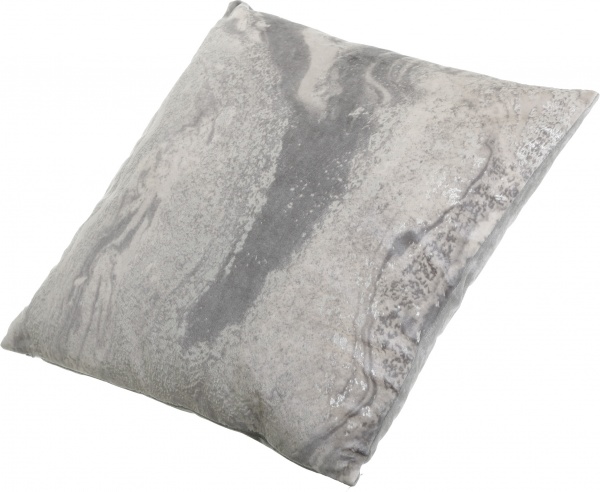 Подушка KM Мрамор 100% полиэстер 45x45 см светло-серый 