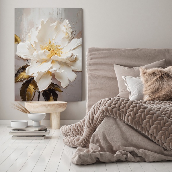 Картина на холсте Белый цветок 80x110 см WS Holst 21804202312 