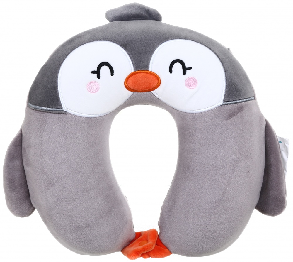 Подушка дорожная Bewalker с маской Пингвин 28x28см разноцветный BMPMIX0545