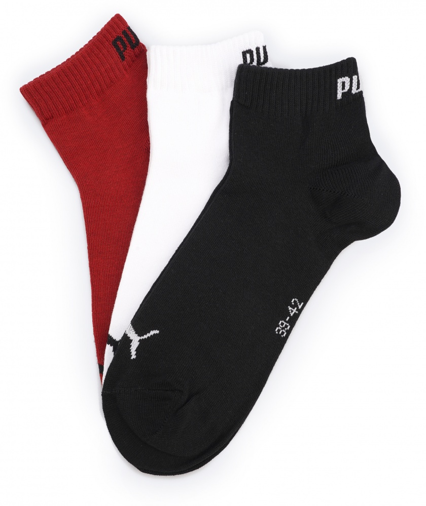Шкарпетки Puma PUMA UNISEX QUARTER PLAIN 3P 93858905 р.43-46 різнокольоровий