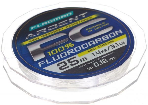 Леска Flagman Ardent Fluorocarbon 25м 0,12мм 1,4кг