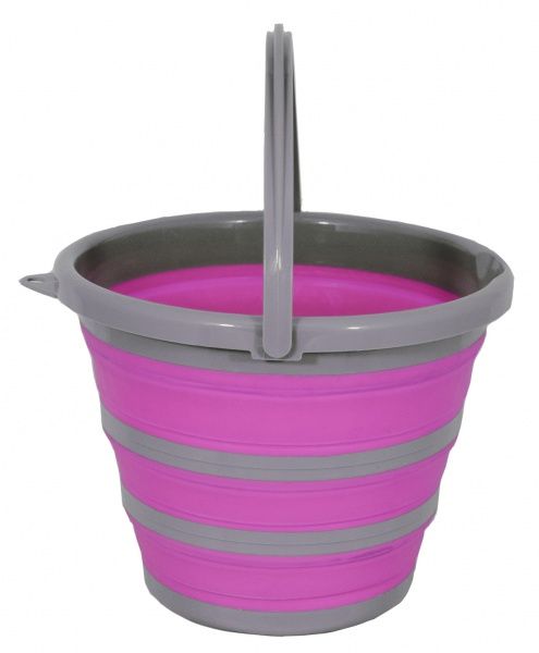 Ведро без крышки Spear&Jackson пурпурное силиконовое складное BUCKETP 10 л 