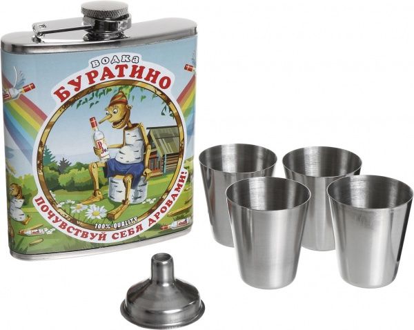 Подарочный набор Фляга, рюмки и воронка T013