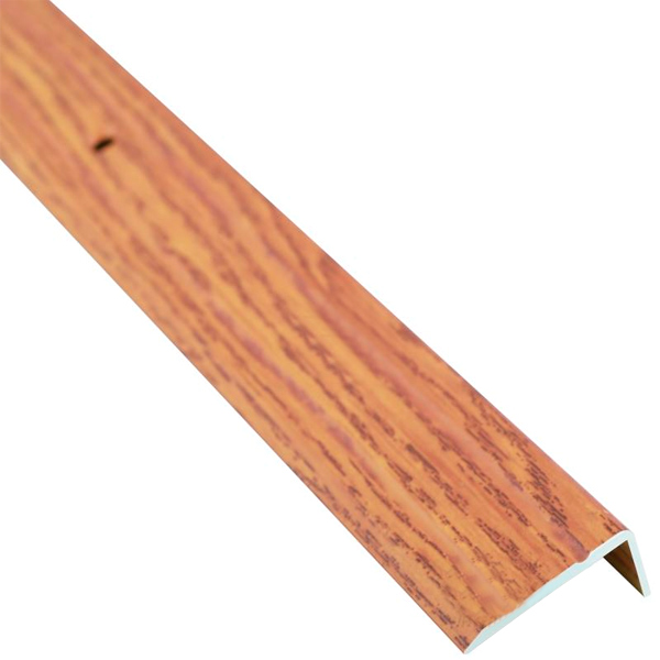 Порожек алюминиевый декорированный Braz Line рифленый с отверстиями 24,5х10x2700 мм дуб светлый