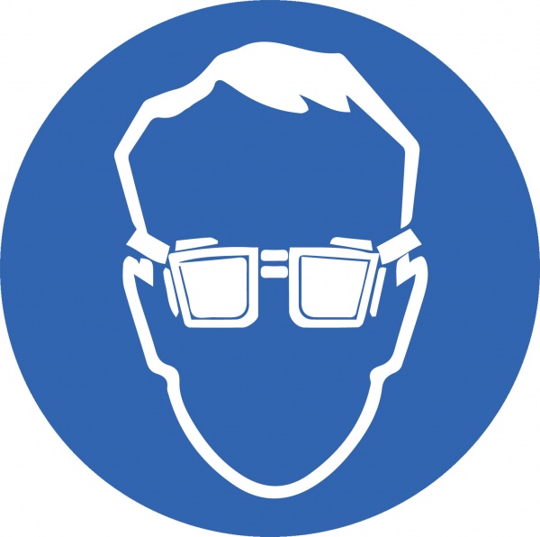 Наліпка MAXGROUP Працювати в захисних окулярах NM-149