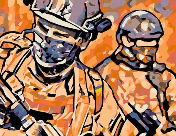 Картина по номерам Бесстрашные воины 35x45 см Rosa Start 