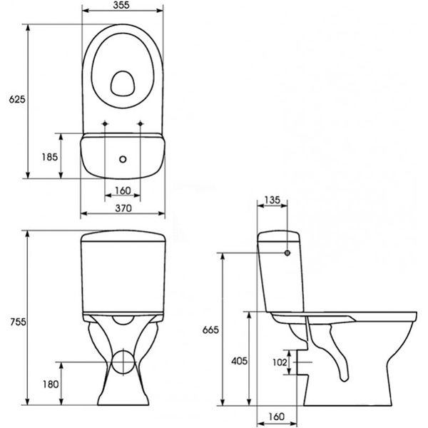 Унітаз-компакт Cersanit MERIDA MR011 (з сидінням поліпропілен)