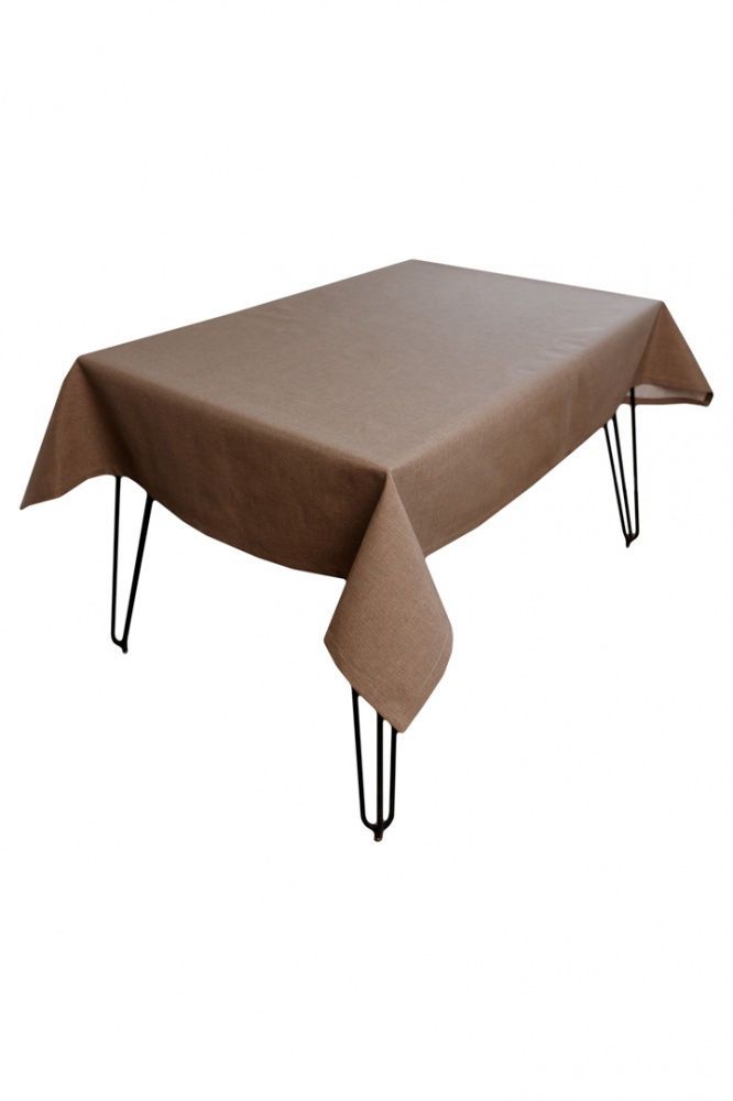 Скатерть Корица Коричневая 133x220 см Прованс