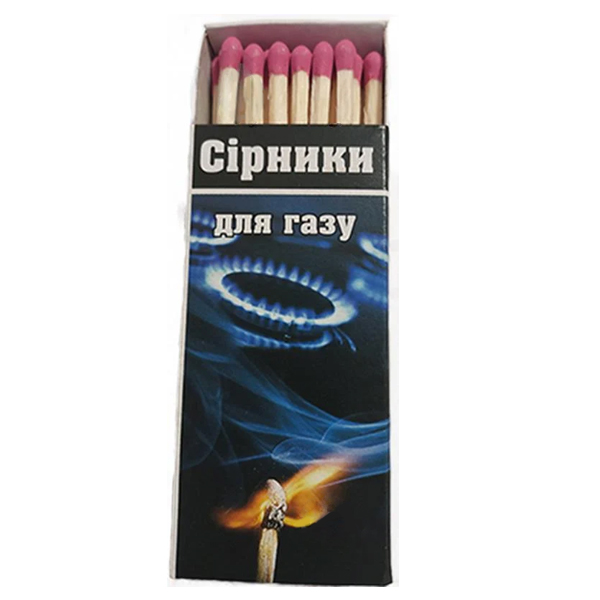 Спички газовые (барбекю) 95 мм 25 шт.