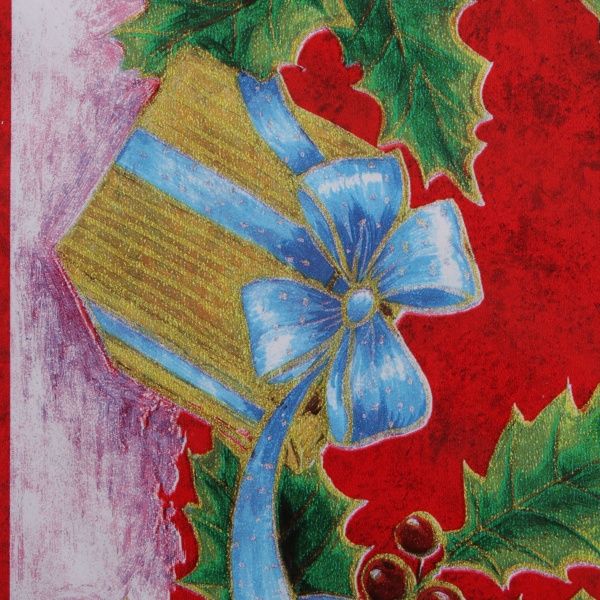 Скатерть Новогодняя Стандарт 120x140 см красный с рисунком 