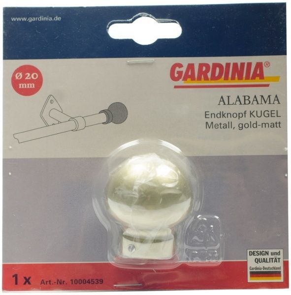 Наконечник Kugel Gardinia Alabama набірний d20 мм золото 