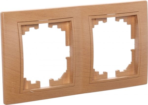 Рамка двухместная Lezard MIRA вертикальная дуб матовый 701-5100-152