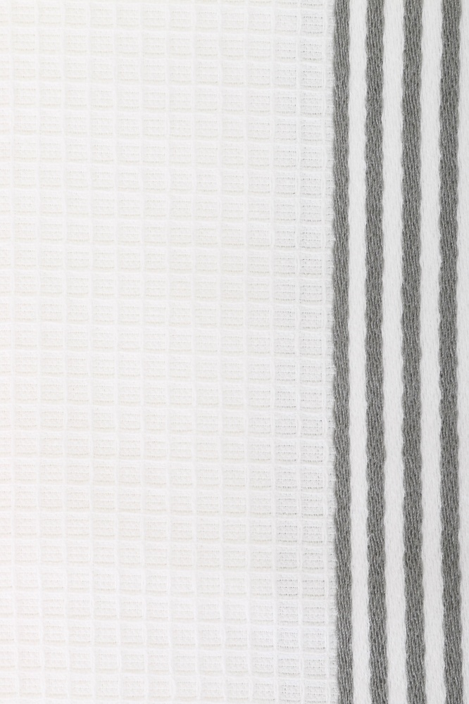 Рушник вафельний Sauna 90x180 см білий із зеленим ABC