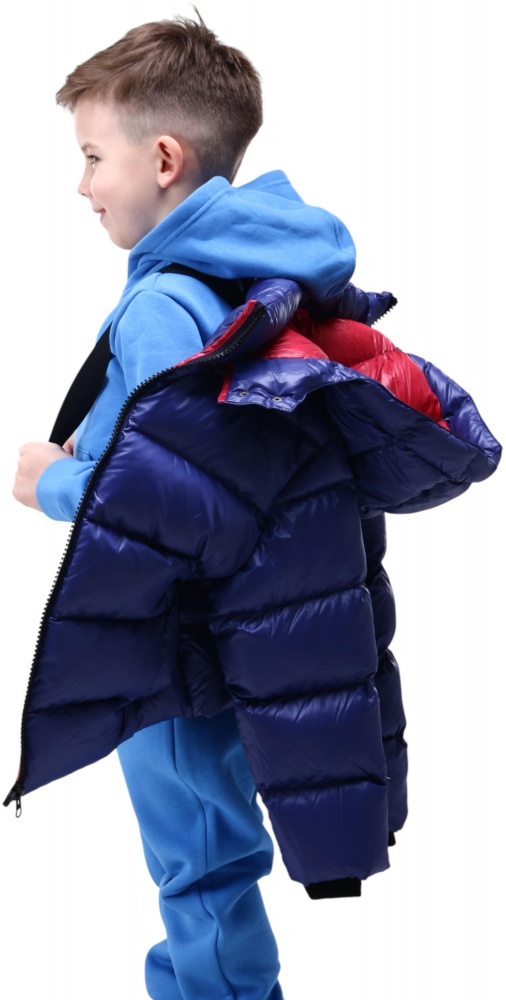 Куртка-пуховик для хлопчиків Luna Kids р.134 темно-синій 203MHAA008