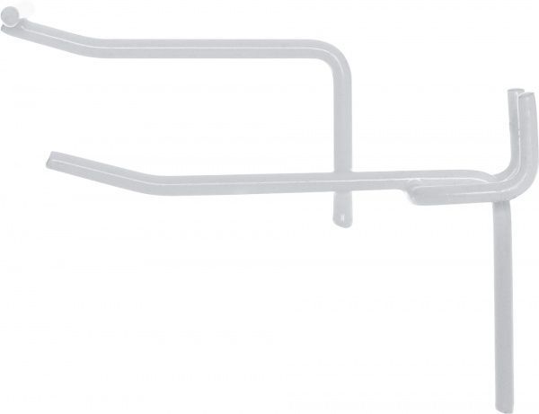 Крючок одинарный под перфорацию с ценникодержателем КОп 100/25Ц-02 (10 шт.) Net Profit белый