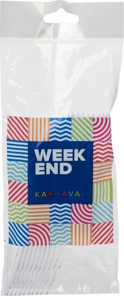 Виделка пластикова прозора 10 шт.