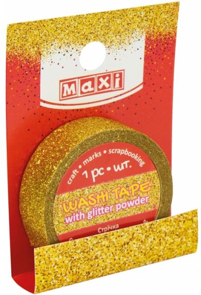 Декоративна клейка стрічка золотиста MX62038 Maxi