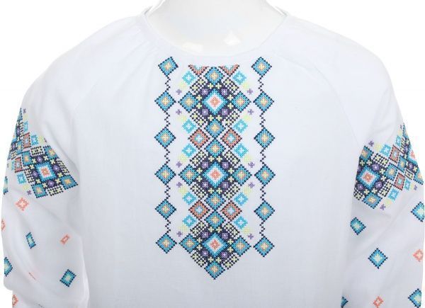 Вышиванка Эдельвика р.152 голубой 550-18/09 