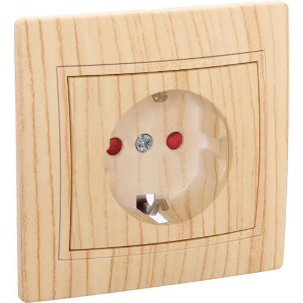 Розетка Lezard Mira 16 А 250 В дуб беленый матовый 701-5252-124B