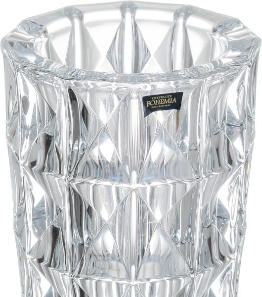 Ваза скляна на ніжці Diamond 42 cм Bohemia