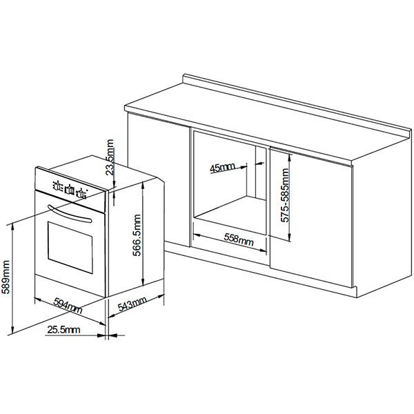 Духова шафа Pyramida F 68 M BL RUSTICO