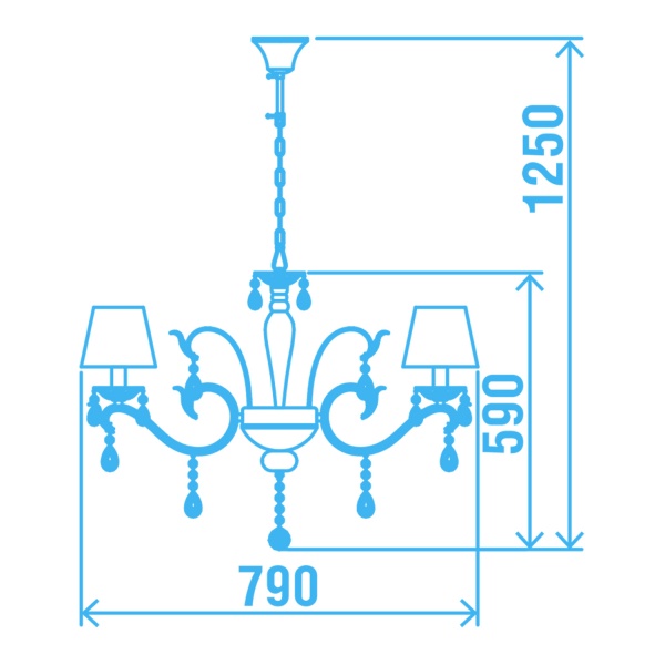 Люстра Victoria Lighting 8x40 Вт E14 бежевий Selita/SP8 