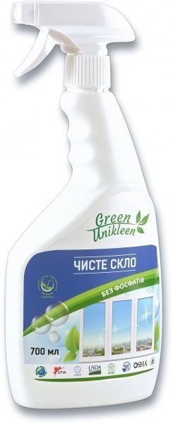 Засіб миючий для скла та дзеркал Green Unikleen Чисте скло 0,7л