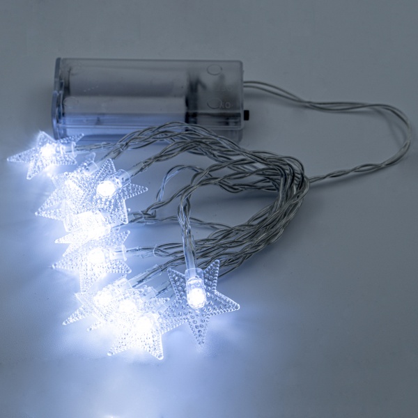 Декоративная гирлянда Altalusse (INL-2706B-10 Cold) встроенный светодиод (LED) 10 ламп 1,5 м 