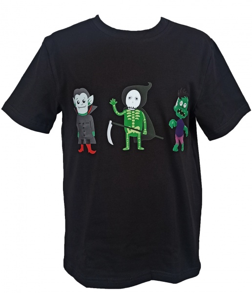 Футболка для дівчаток/для хлопчиків WP Merchandise Halloween Чувачки р.116–122 чорний 22122 
