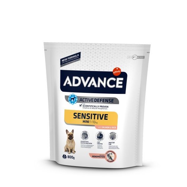 Корм Advance Mini Sensitive з лососем і рисом 800 г