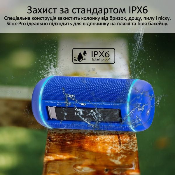 Портативна колонка Promate Silox-Pro 30W IPX6 2.0 blue 