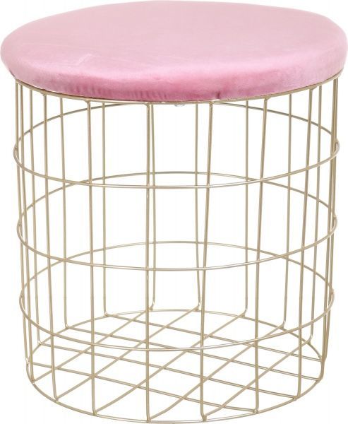 Кошик Royal 40х40х42 см пудровий із золотим 