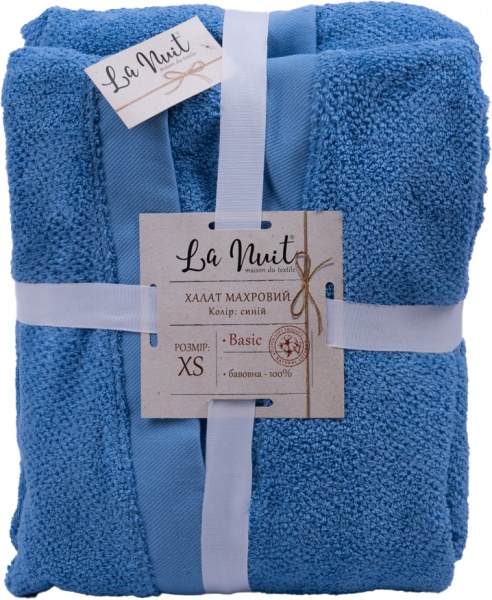 Халат махровый La Nuit Rice Galaxy р. S синий 