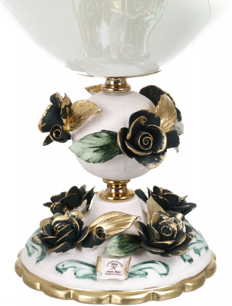 Фруктовница белая MURANO QUADRO PISELLO 40X40X25 White cristal