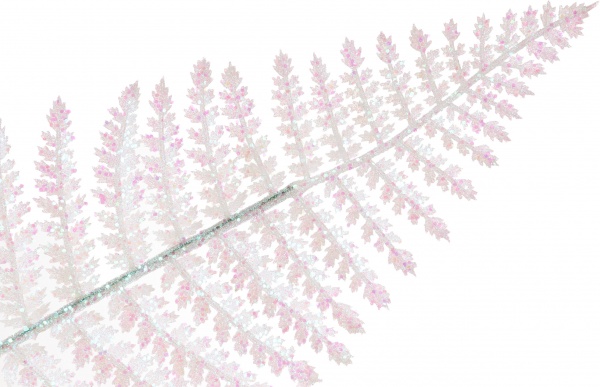 Гілочка декоративна біла папороть 80 см