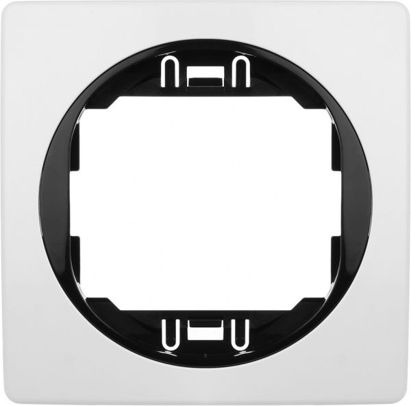 Рамка одномісна Aling-Conel EON горизонтальна біло-чорний E6801.0E