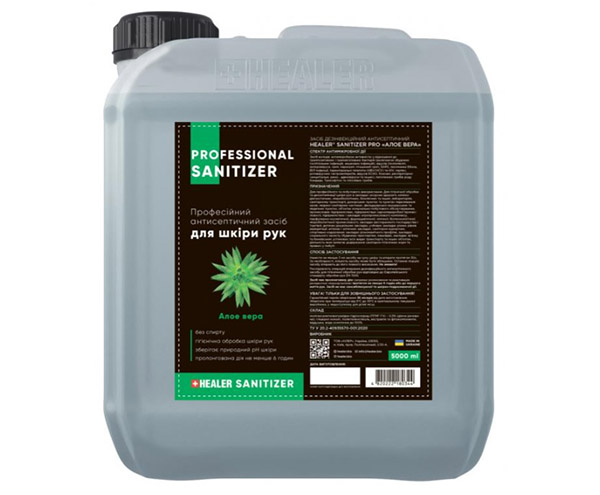 Антисептик Healer для рук з Алое вера 5000 мл