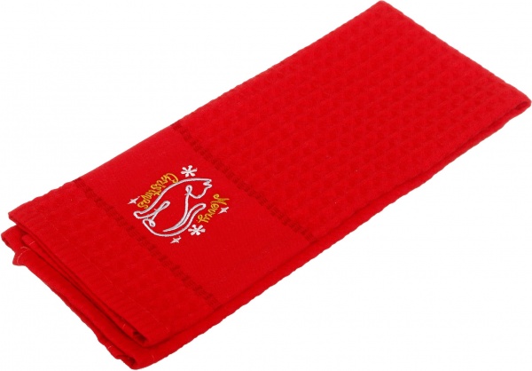 Набор полотенец вафельных с вышивкой Котик/Кролик 2 шт. 40x60 см разноцветный La Nuit 