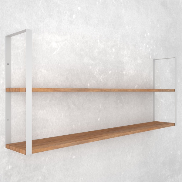 Кронштейн для полок Valore Прямоугольник двойной Loft SW-DR-21 белый