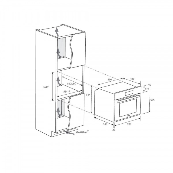 Духова шафа Haier HWO60SM2F3BH