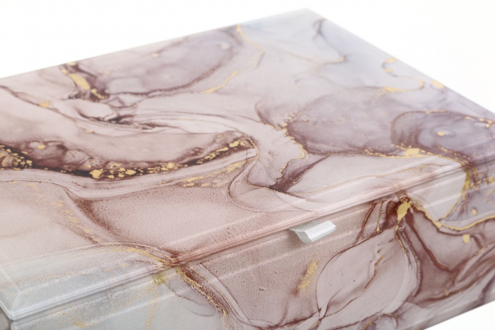 Скринька для прикрас Rosalie 20,5x15x7 см рожевий мармур