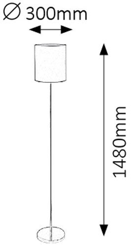 Торшер Rabalux Monica 2529 E27 60 Вт белый/золото/хром 