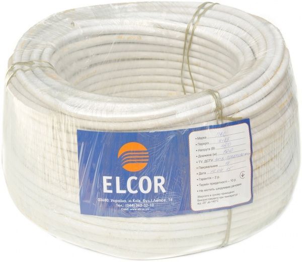 Кабель силовий багатожильний Елкор ПВС 4х2,5 мідь 