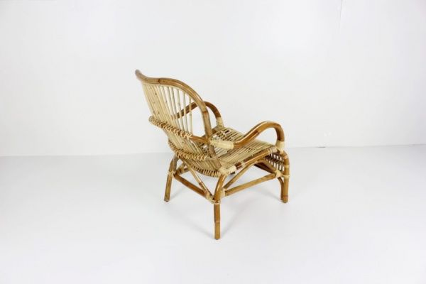 Кресло Cruzo Плай из натурального ротанга светло-коричневый 