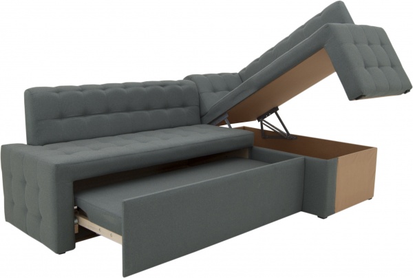 Уголок кухонный Кедр КАРАТ раскладной Г ткань темно-серый 