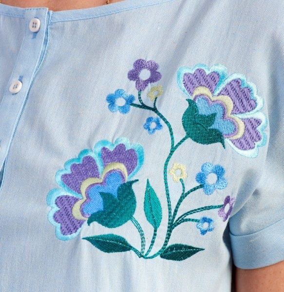 Блуза-туника Эдельвика 1051-18/00 р. L голубой 