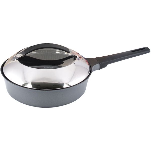 Сковорода Sacher с крышкой темно-серая 24 см