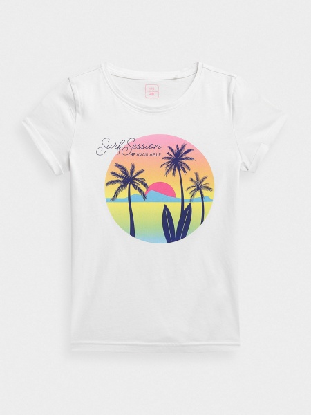 Футболка 4F HJL22-JTSD008-10S р.128 белый