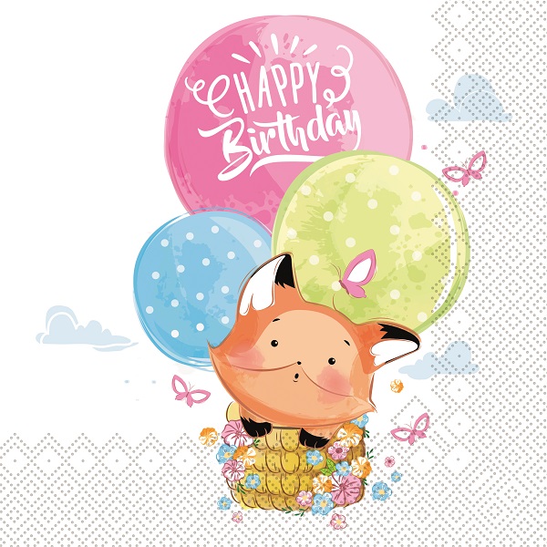 Салфетки столовые Silken Воздушные шары 33х33 см 18 шт.